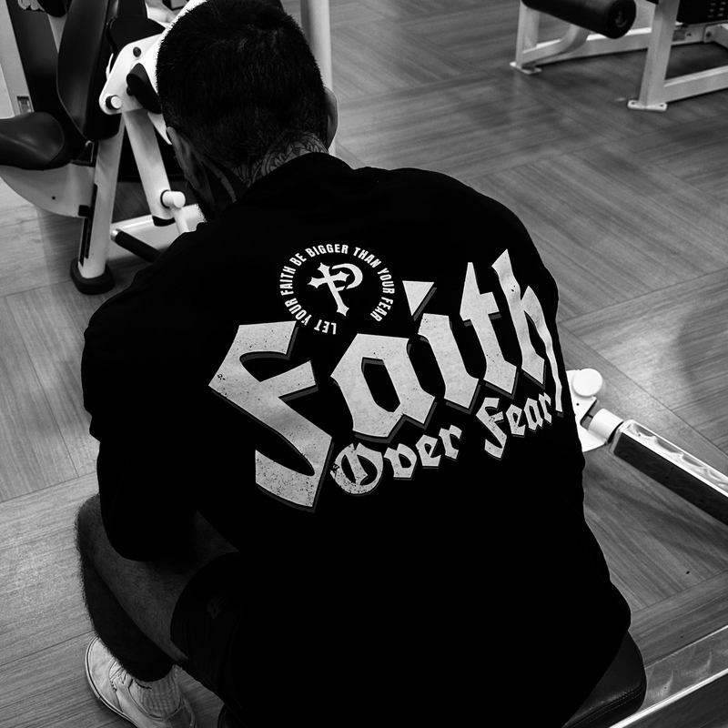 Paid in Full Apparel- Faith over Fear Tee-  Oversized Christian Streetwear Clothing Brand