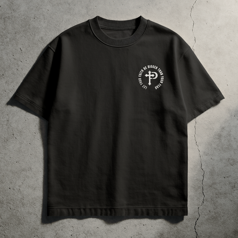 Paid in Full Apparel- Faith over Fear Tee-  Oversized Christian Streetwear Clothing Brand